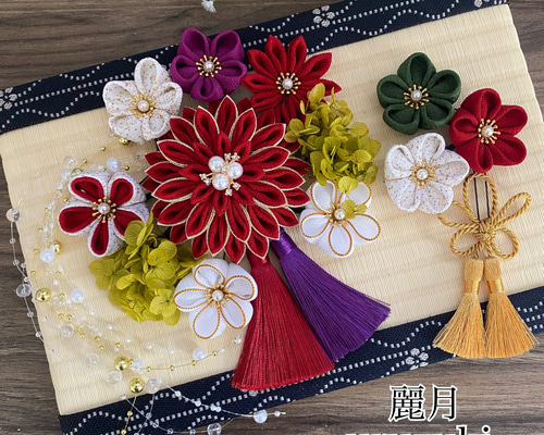 つまみ細工髪飾り 成人式 卒業式 結婚式 和装 ヘッドドレス