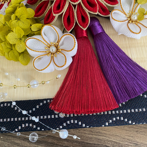 つまみ細工髪飾り 成人式 卒業式 結婚式 和装 ヘッドドレス