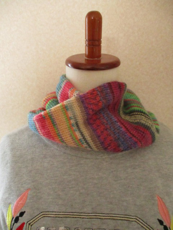 scrappie cowl opal  Schafpate　ミックス 4枚目の画像