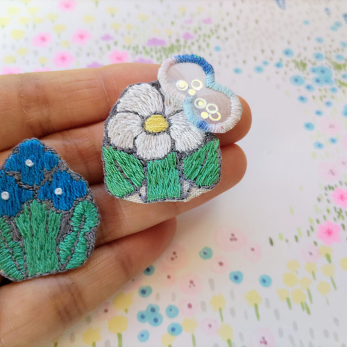選べる✿刺繍のお花アクセサリー Cセット ヘアゴム kazenoko-ya 通販