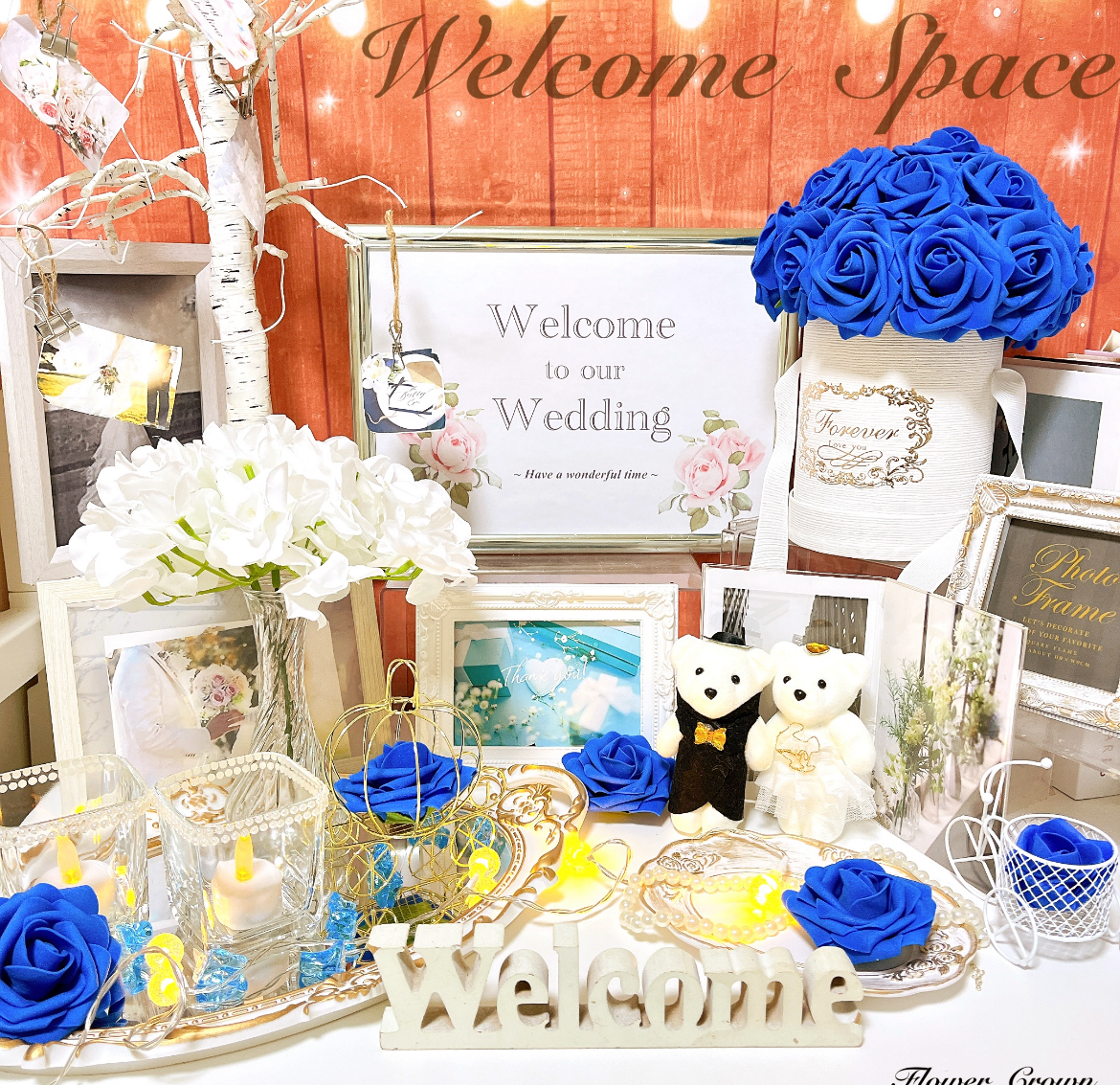 お色変更可 ウェルカムスペースセット まとめ売り 結婚式 ウエディング 造花 ブライダル ウェルカムボード 披露宴