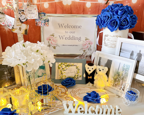 ウェルカムボード　ウェルカムスペース　結婚式 ウェルカムスペース セット ナチュラルホワイト&ゴールド