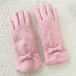 ピンク手袋、ピンクグローブ、スマホ対応手袋、グローブ、秋冬手袋、秋冬グローブ、防寒対策、エレガント、 暖かい手袋、裏ボア 1枚目の画像
