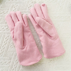ピンク手袋、ピンクグローブ、スマホ対応手袋、グローブ、秋冬手袋、秋冬グローブ、防寒対策、エレガント、 暖かい手袋、裏ボア 3枚目の画像