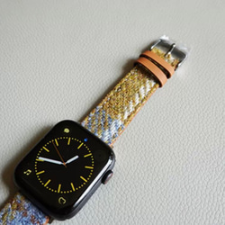 アップルウォッチバンド  Apple Watch  バンド オリジナルデザイン 英国製です 手縫い 本革 天然草木染め 15枚目の画像