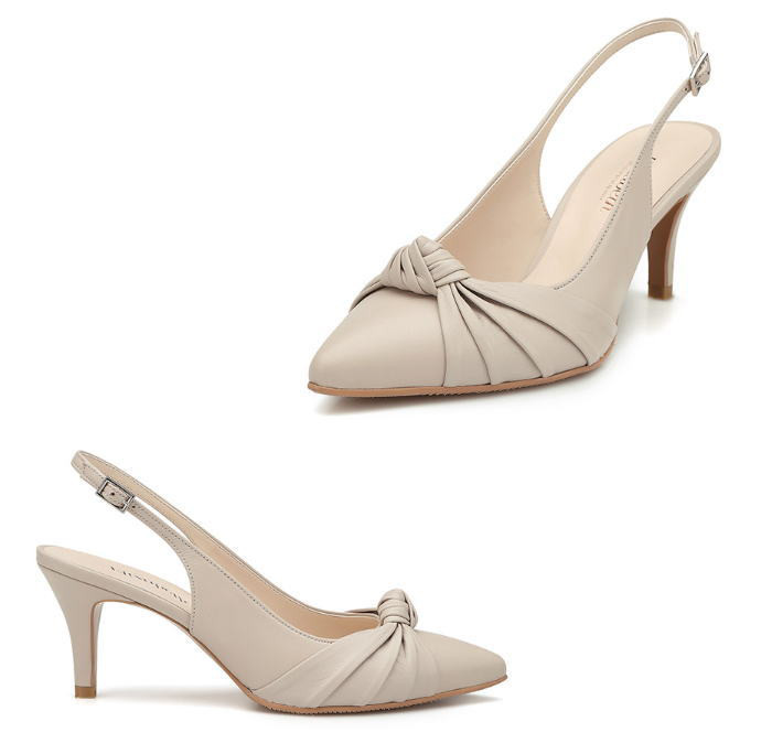 ストラップレザーパンプス (neb)  本革サンダル オーダーシューズ 小さいサイズ 大きいサイズ