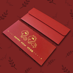 【2024謹賀新年_2】手作り手描き紅封筒袋・封筒袋・紅封筒袋 2枚目の画像