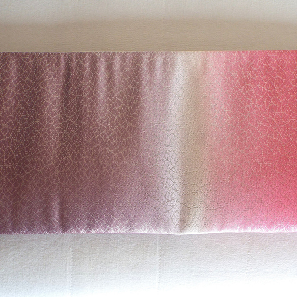 すぐに結べる「さくら造り帯」紫～ピンクのグラデーションの二重太鼓 8枚目の画像