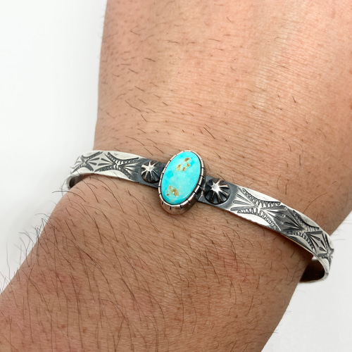 ロイストン ターコイズ シルバー バングル ブレスレット