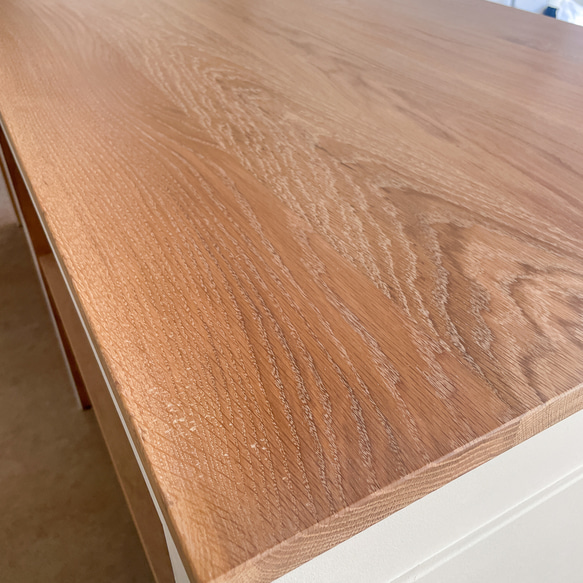 お花屋さん フラワーショップ カウンターテーブル 作業テーブル レジ台 W2000ホワイトオーク アンティークカウンター 