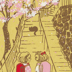 日本の春＊シルクスクリーンカード 5枚目の画像