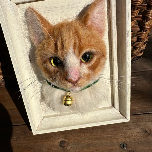 羊毛フェルト猫》 #猫(ねこ)羊毛フェルト オーダー フレーム 羊毛フェルト猫》 #猫(ねこ)羊毛フェルト オーダー フレーム