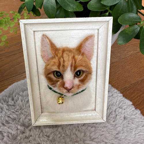 羊毛フェルト猫》 #猫(ねこ)羊毛フェルト オーダー フレーム 羊毛フェルト猫》 #猫(ねこ)羊毛フェルト オーダー フレーム