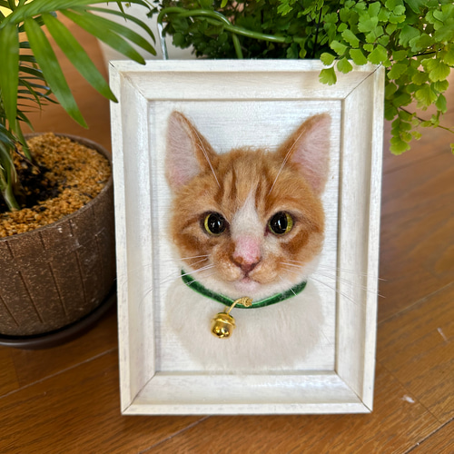 羊毛フェルト猫》 #猫(ねこ)羊毛フェルト オーダー フレーム 羊毛フェルト猫》 #猫(ねこ)羊毛フェルト オーダー フレーム