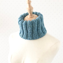 早割 スヌード 男女兼用 アクアブルー メンズ レディース ニット