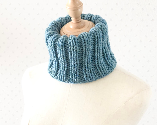 早割 スヌード 男女兼用 アクアブルー メンズ レディース ニット