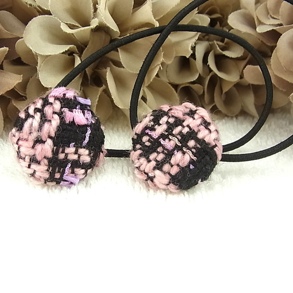 【中古品】acca ヘアゴム カスタムカラーポニー　ライムイエロー×ピンク 中古品】acca ヘアゴム カスタムカラーポニー ライムイエロー×ピンク