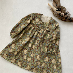 受注生産】ウィリアムモリス ピンパーネル おっきな丸襟ワンピース