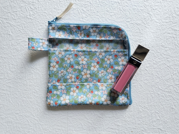 XS L 型拉鍊隔間 Liberty Lami 透明小袋 Paysanne Blossom 小袋化妝禮品 第1張的照片