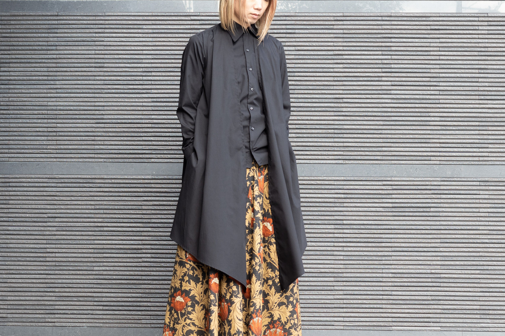 ロングドレープシャツ