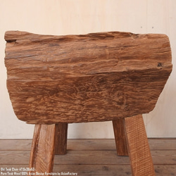 一点物 オールドチーク チェア 47.5cm 木製 木 イス 椅子 おしゃれ 総無垢材 飾り台 花台 アジアン家具 北欧 14枚目の画像