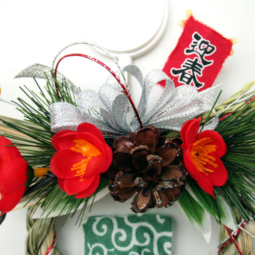 獅子頭のお正月リース飾り 小24-1 しめ縄・しめ飾り