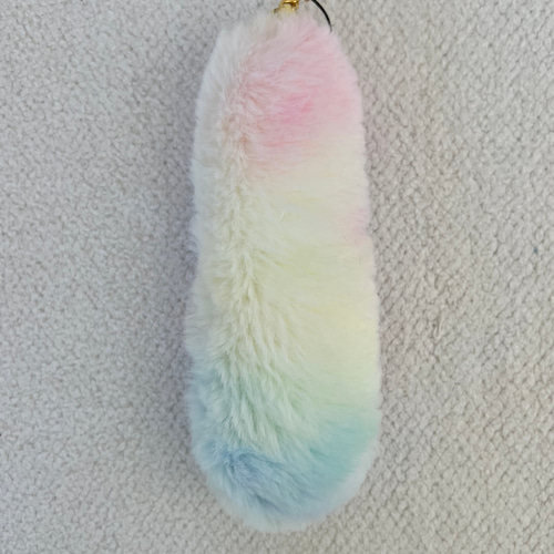 グラデーションカラー しっぽストラップ しっぽキーホルダー