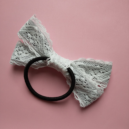 フェミニンなリフレクター☆リボン☆ヘアゴム☆卒園式☆入学式☆レース