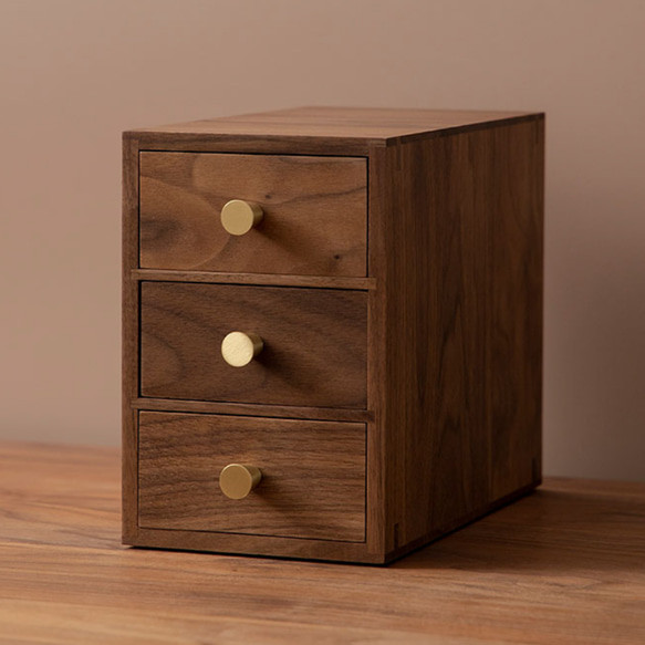 木製小引き出し ウォールボックス 無垢材 デスク収納 卓上収納