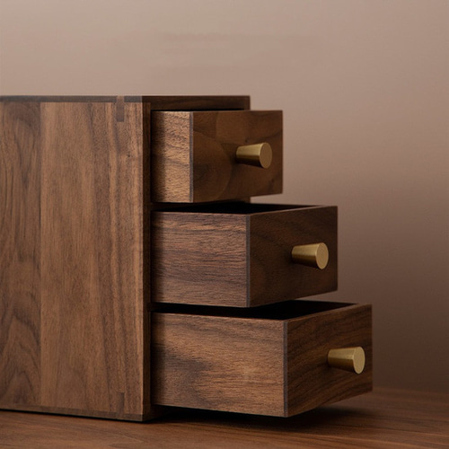 木製小引き出し ウォールボックス 無垢材 デスク収納 卓上収納