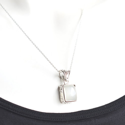 ムーンストーンのシルバ―ネックレス　Silver925 8枚目の画像
