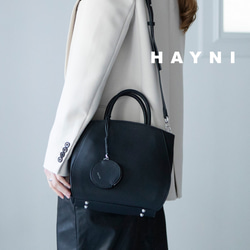 ANYTIME ANYWHERE ショルダーバッグ 黒 本革 2way ショルダーバッグ 自立 大人バッグ コインケース付属