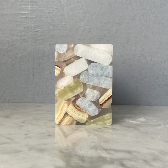 大理石×樹脂　オブジェ 3枚目の画像