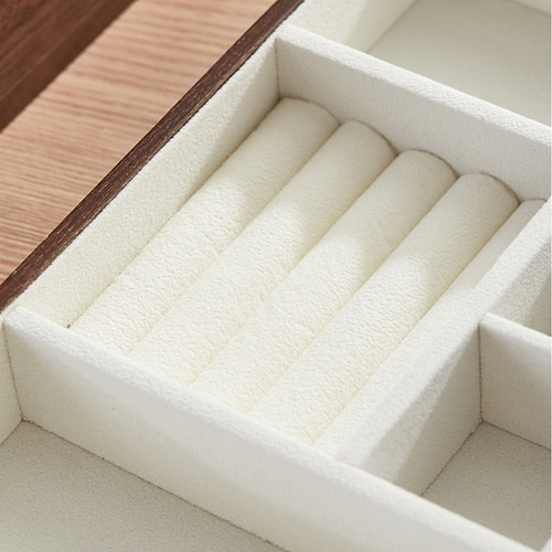 木製2段 引き出し収納 アクセサリーショーケース ジュエリー