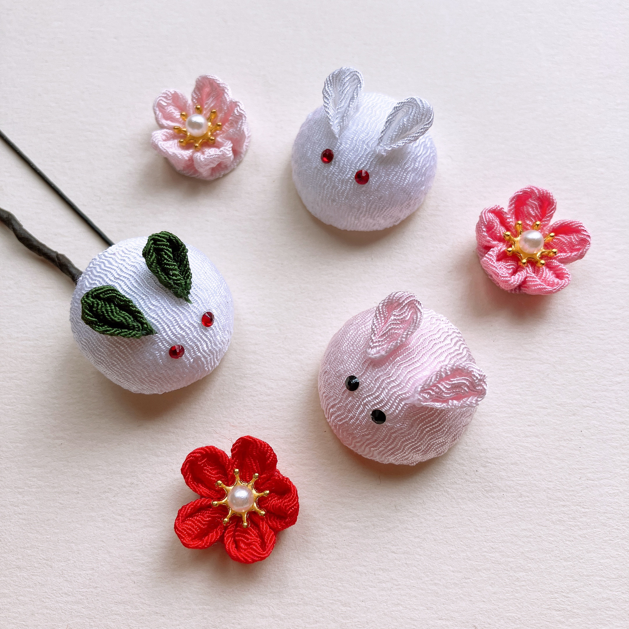 ちりめん細工 姉妹うさぎ おまとめ2点 【公式通販】