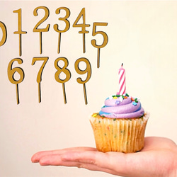 ケーキトッパー　誕生日　バースデー　飾り付け　装飾　数字 4枚目の画像