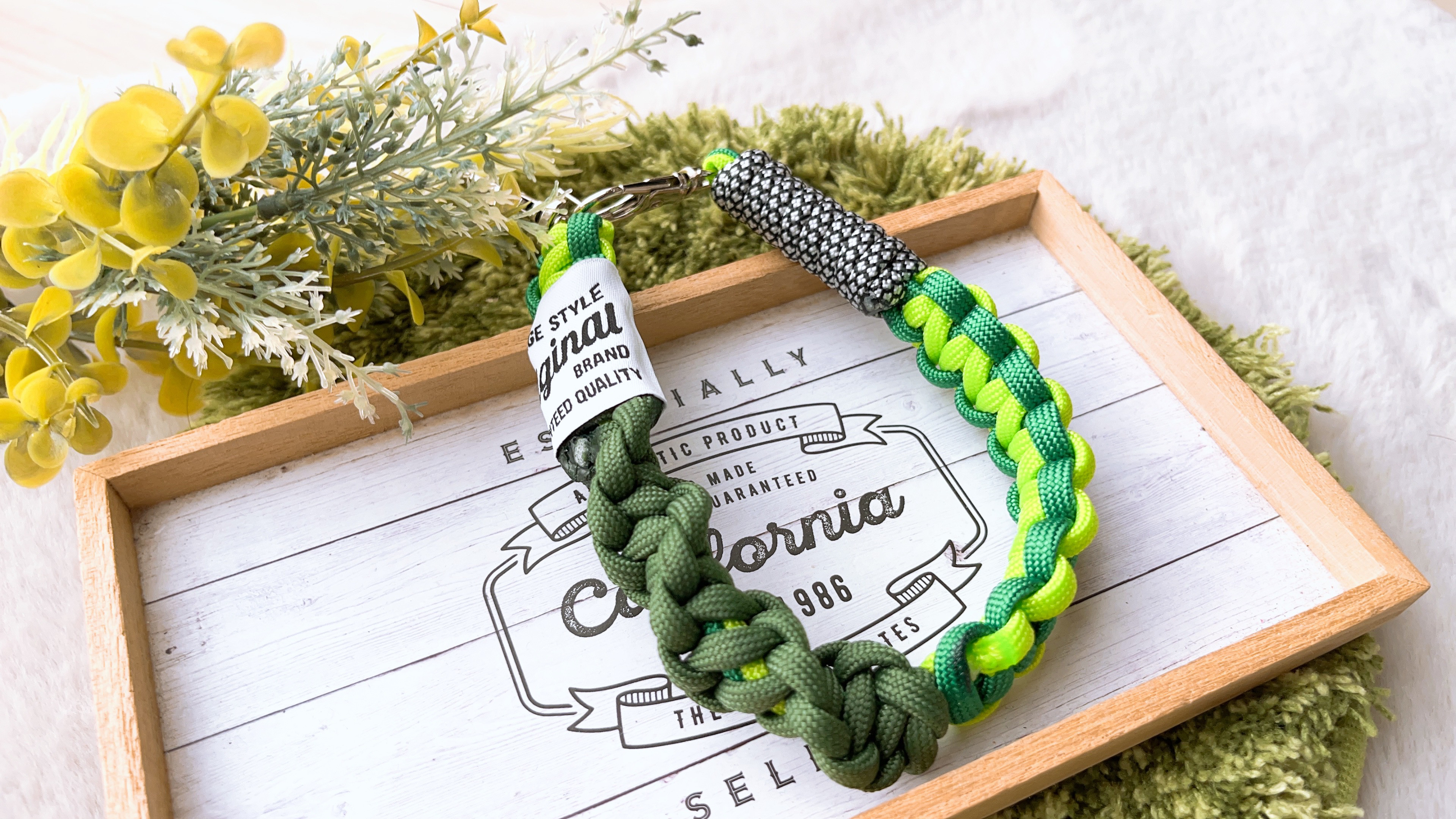 新品／デコストラップ&ライトスティックリボン(緑）【バラ売可】