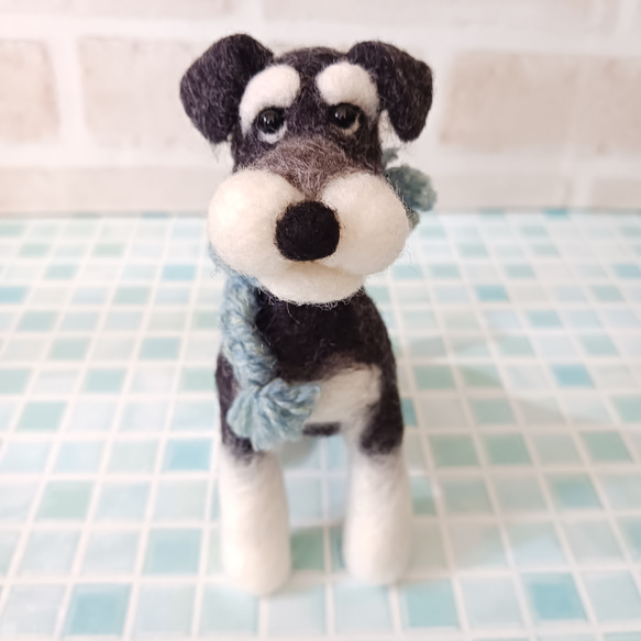ꕥ羊毛フェルト ੯‧̀͡⬮ミニチュア・シュナウザー ミニチュアシュナウザー 羊毛フェルト manahata 通販 17056484｜Creema