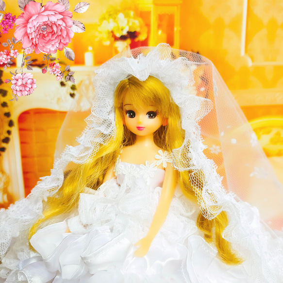 リカちゃん　ウェディングドレス　ハンドメイド服　ドール服　人形服　ドールドレス　♡レティシア♡ 14枚目の画像