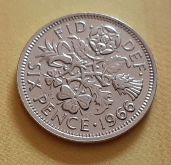 エリザベス女王の幸せのシックスペンス イギリス 25枚セットラッキー6ペンス   1954~1967本物古銭英国コイン 2枚目の画像