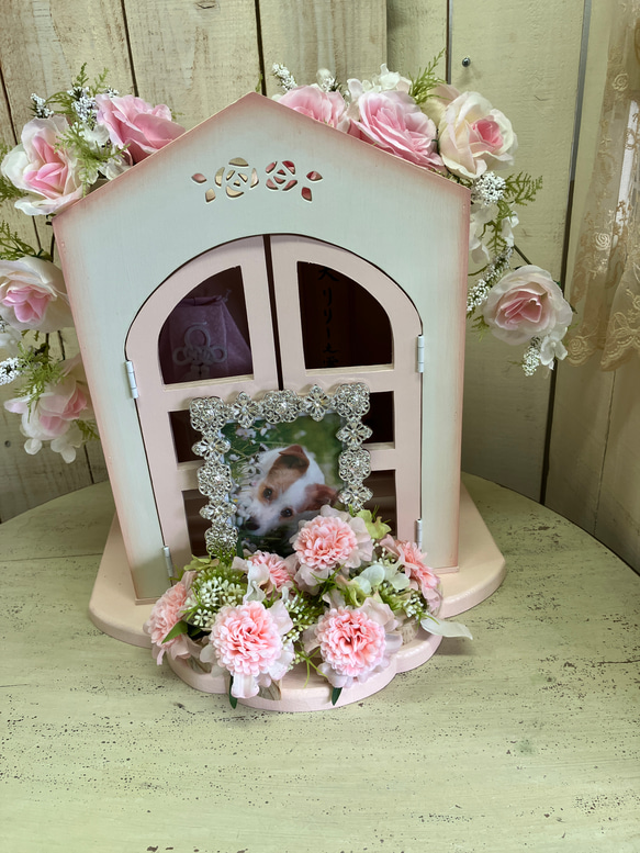 コンパクト仏壇　ミニ仏壇　教会みたいなペット仏壇　カッティング薔薇ロマンティックバージョン６寸　とびきり可愛いお仏壇 人気・おすすめ｜使いやすい・旅行におすすめ 品質保証 全国発送 在庫限り