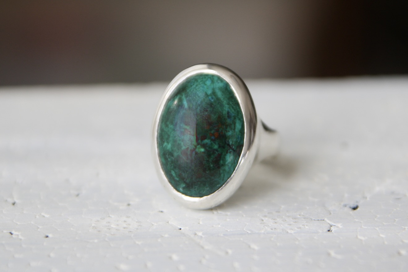 マラカイト　silverリング