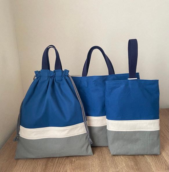受注生産】レッスンバッグ 11号帆布・シューズバッグ・体操着袋（持ち 