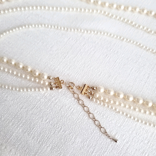 3連パールネックレス/ピアスorイヤリング2点セット[結婚式 入学 3連パールネックレス/ピアスorイヤリング2点セット[結婚式 入学