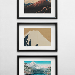 【NO.525】富士山の日本画アートポスター★雪和柄浮世絵お正月新年会和モダン和室A5A4A3A2A1B5B4B3B2 8枚目の画像