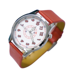 小心不要看錯時間手錶 橙色數字 個性化手錶 全球免運 第3張的照片