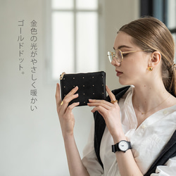 秋冬限定チェリーレッド スクエアフォルムの本革ポーチ 小物入れ Sサイズ [dotlpouch-s-2d-crd] 10枚目の画像