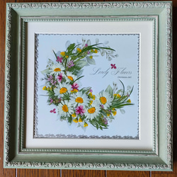 押し花額 『リース風』（ハンドメイド） 5be4c5e7229664dd23dd9a46f82fb6