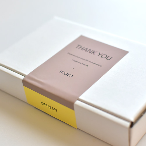 名入れOK】長方形シール（30枚）縦10cm×横5cm・サンキューシール