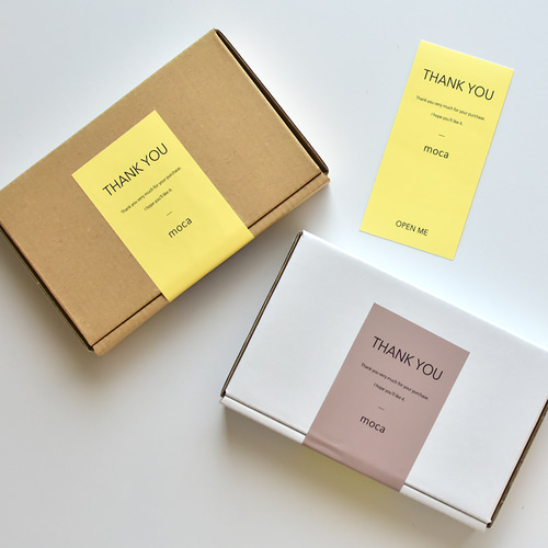 縦型ショップシール3種J★サンキューシール名入オーダーアクセサリー台紙のお供に 名入れ 〉ホワイトフラッグ風 サンキューシール ショップシール